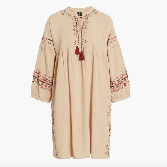 Vero Moda | Dresses | Vero Moda Ibi Tassel Tie Boho Dress Size Xs | Poshmark